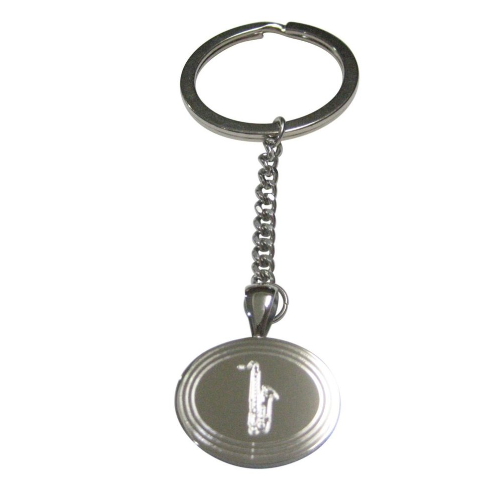 Saxophone Music Instrument Pendant Keychain
